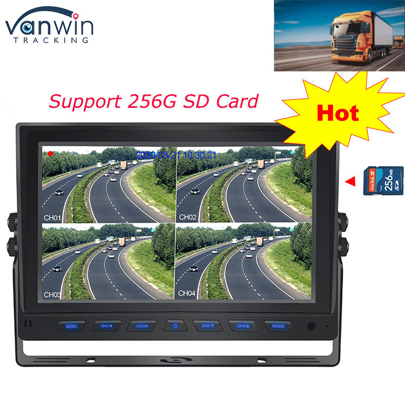 7 Inci Realtime GPS 4G AHD 4CH Monitor TFT Tampilan Monitor Mobil untuk Mobil Bus Truk