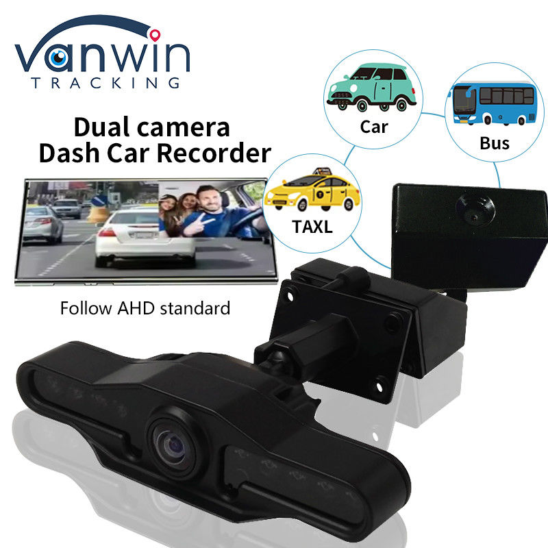 2 Kamera Lensa 2,9 Inci AHD Dash Cam Recorder Dengan Super Wide Angle Dual Lens Video Recorder
