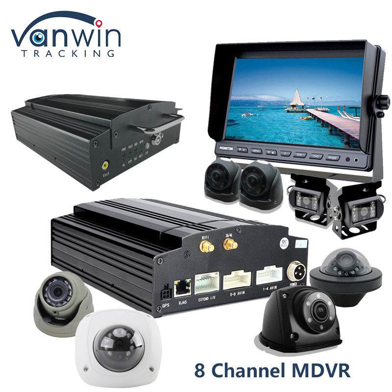 Sistem Kamera 4G Wifi GPS MDVR 8CH Mobile Digital Video Recorder Untuk Kendaraan Bus Truk