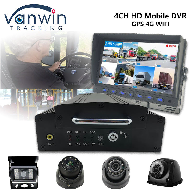 4 Channel HDD SSD Mobile DVR 1080P 4G WiFi GPS MDVR Kendaraan Kamera Mobil CCTV System