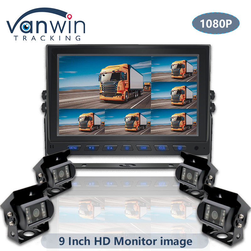 9 Inch AHD 1080P MDVR Monitor 8 Channel Full HD Split Display Monitor Untuk Kendaraan