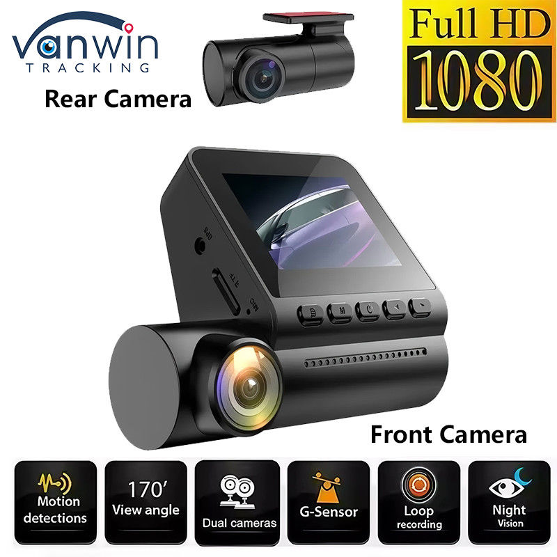 Kamera Dasbor 4K Full HD Perekam Video Lensa Ganda Kamera Dasbor Monitor Parkir Penglihatan Malam
