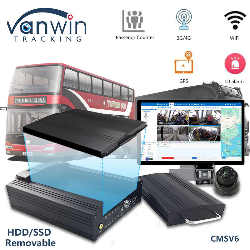 OEM 8CH HD 1080P HDD Mobile DVR Dengan 4G GPS WIFI MDVR Untuk Sistem Manajemen Armada