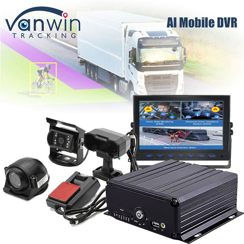 4CH 1080P AI Fungsi Mobile DVR ADAS DMS Kit DVR 4G GPS SD HDD MDVR Sistem Kendaraan