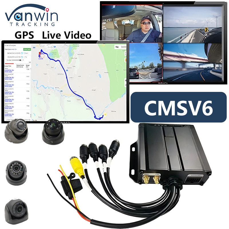 4CH Dual SD Card Mobile DVR Ukuran Mini Mobil Black Box di Kendaraan CCTV 4G GPS MDVR