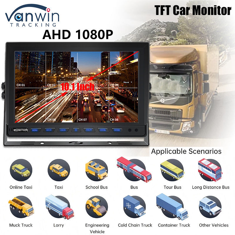 10.1 Inch TFT Car HD Monitor Display Screen TFT LCD Color HD Screen Untuk Van Truck