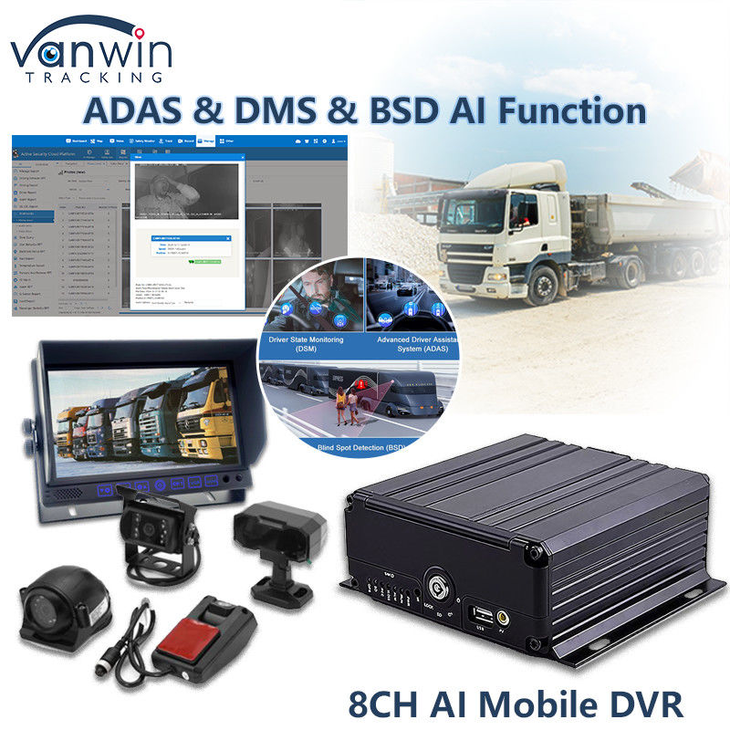 8CH AI Mobile DVR Dengan Fungsi ADAS DMS BSD MDVR Solusi Keamanan Kendaraan Lanjutan