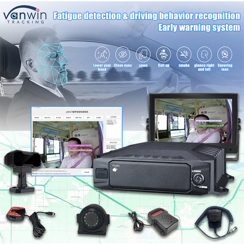 8CH 1080P HDD AI Mobile DVR Security Systems Dengan 4G GPS WIFI ADAS DSM BSD