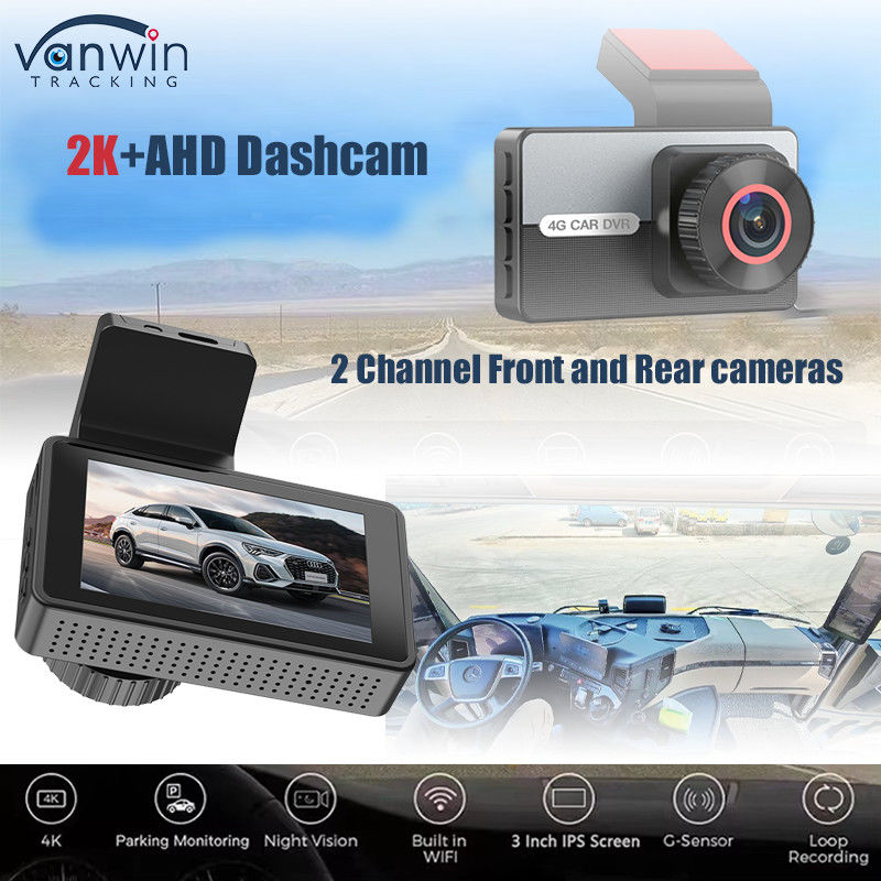 2K 1080P Dual Dash Cam WiFi APP Control Night Vision Parking Monitor G-Sensor Untuk Mobil