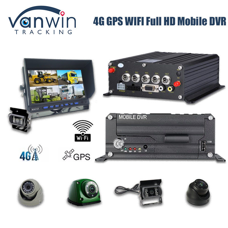 4CH 1080P HDD Mobile DVR 4G GPS Real Time Monitoring And Tracking Data Storage Perangkat