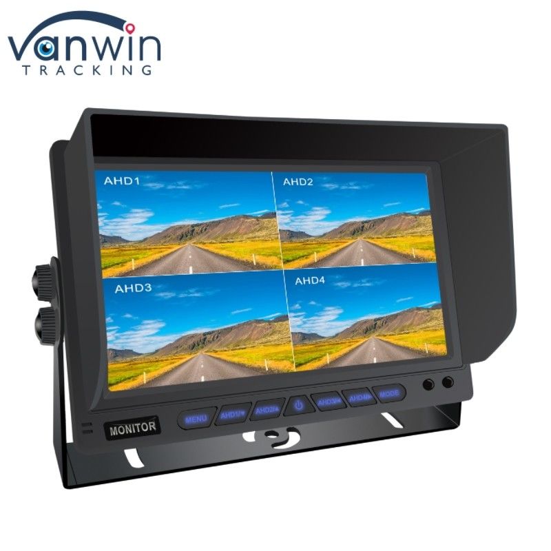 7 inci AHD Quad-Channel Split Car Monitor Sistem pemantauan tampilan kendaraan