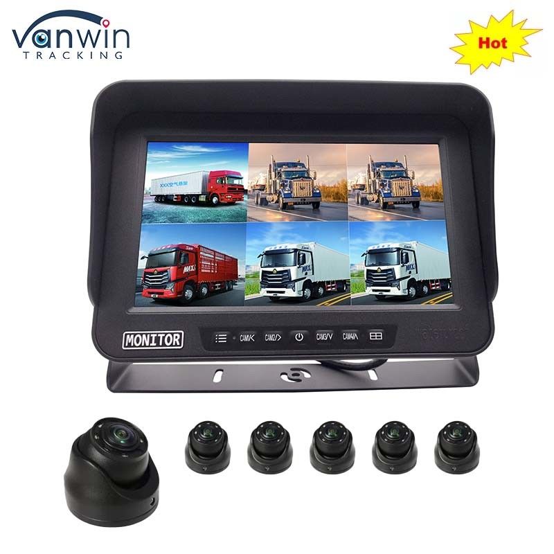 AHD 1080P MDVR Monitor 10,1 Inch 6 Channel Waterproof Split Display Monitor Kartu SD Untuk Kendaraan