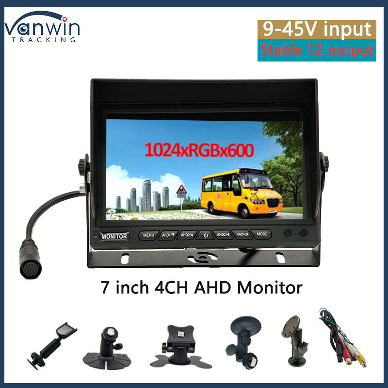 Car Monitor 7 Inch VGA Output CCTV Auto-kompatibel keamanan Surveillance Screen Dengan Sun Hat Dengan U Stand