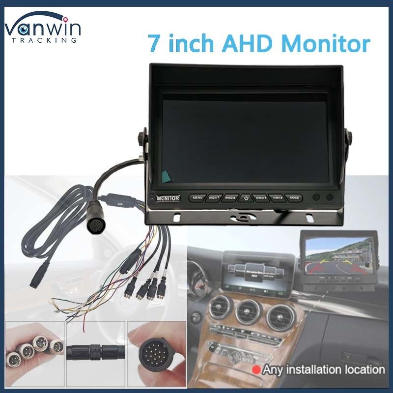 AHD 1080P MDVR Monitor 7 Inch Split Display Monitor Kartu SD Kamera Rear View Reversing Kit untuk RV Motorhome Truck Bus