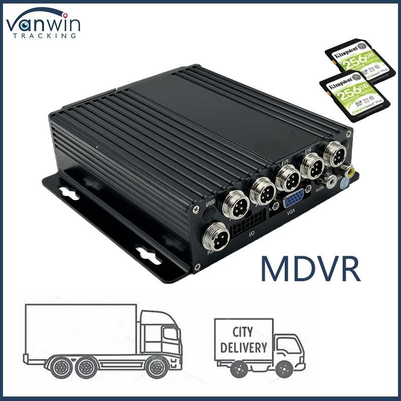 4CH 1080P Dual SD Card Mobile DVR 4G GPS1080P Fungsi GPS Kendaraan 12 Bulan Garansi