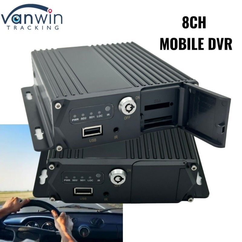 1080P MDVR 8 CH SD Card Mobile Digital Recorder Sistem Pemantauan Kendaraan Profesional Untuk Armada Bus Truk
