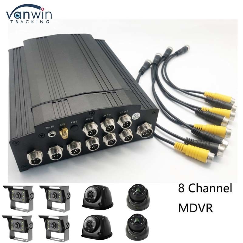 Heavy-Duty 8CH Mobile CCTV Recorder 1080P AHD & SD Card Backup untuk Taksi / Bus / Truk