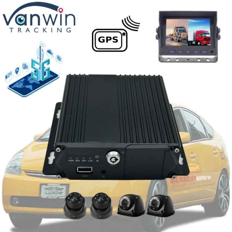 5G GPS Vehicle Tracker 4 Channel SD Card MDVR Untuk Taxi Bus Van Dukungan Layanan OEM