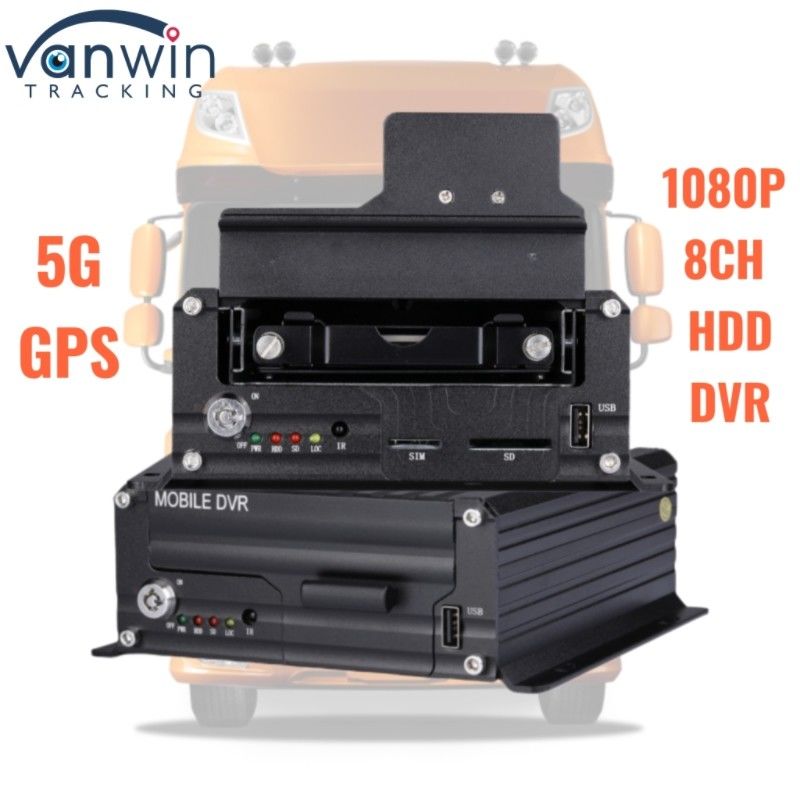 1080P 8CH Hard Disk DVR 5G GPS Tracker Storage Space Besar Sistem Pemantauan Kendaraan Untuk Keamanan Armada