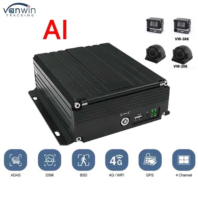 4CH HDD DVR 4G GPS ADAS DMS 1080P HD Dukungan OEM/ODM MDVR Video System Untuk Mobil Truk Bus MDVR Mobil Black Box