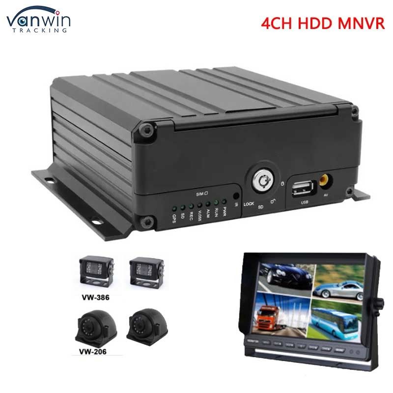 4CH 1080P AHD 3G 4G WIFI Dan GPS SD HHD Mobile NVR Untuk Bus / Truk / Taksi