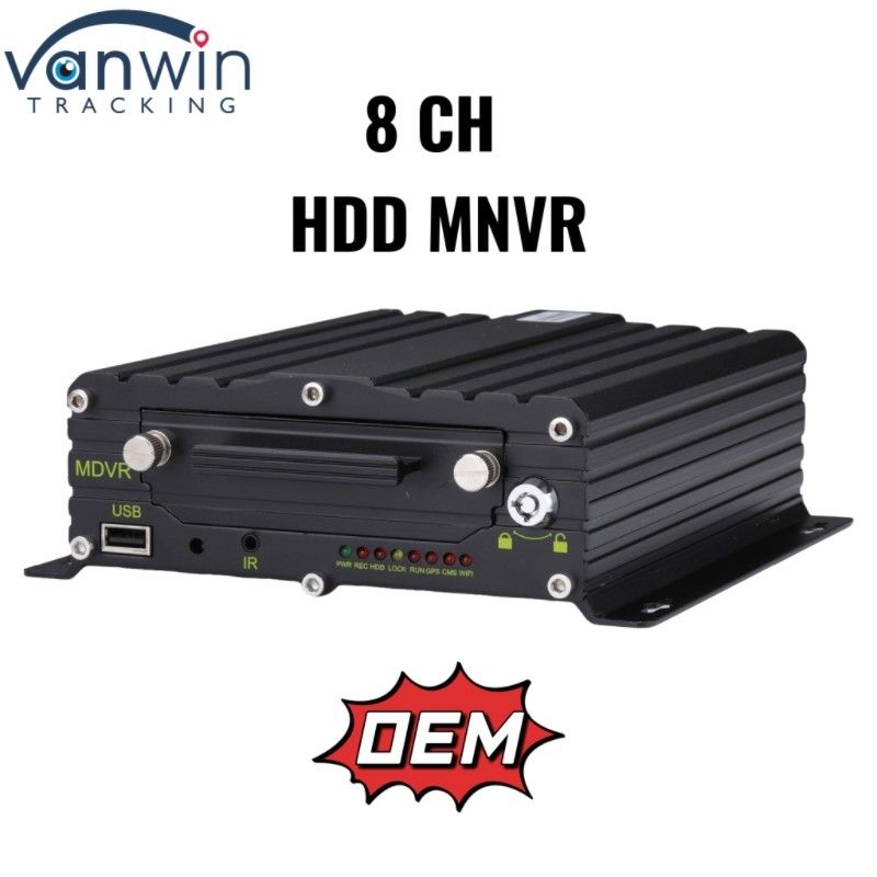 8-kanal Hard Disk Mobile Network Video Recorder Sistem Pemantauan Kendaraan Profesional Untuk Armada Truk Bus