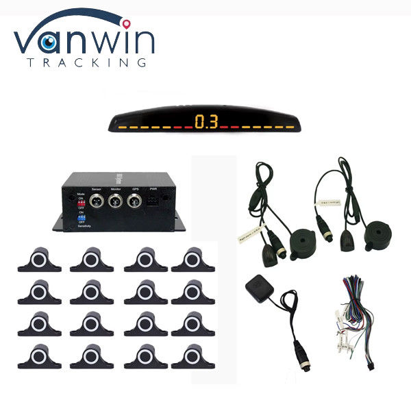 Mobil Reversing AidAuto Parktronic LED Parking Sensor Dengan 16 Sensor Reverse Backup Mobil Parking Monitor Detektor Sistem Backlight