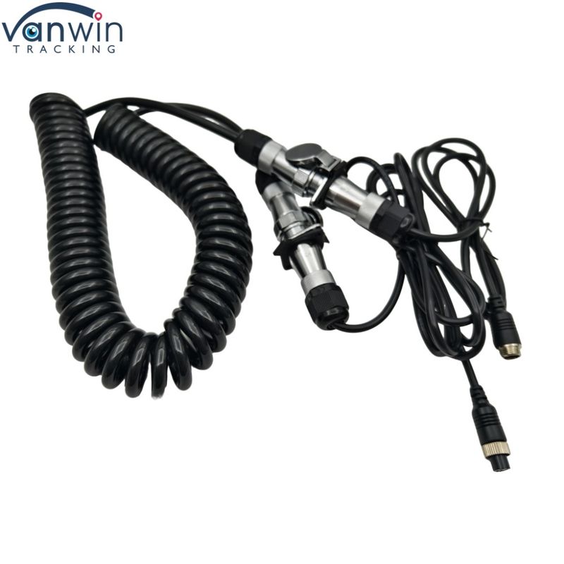 Kabel trailer tahan air 4pin Kamera kawat elektronik 12V untuk kamera tampilan belakang traktor truk truk ganda