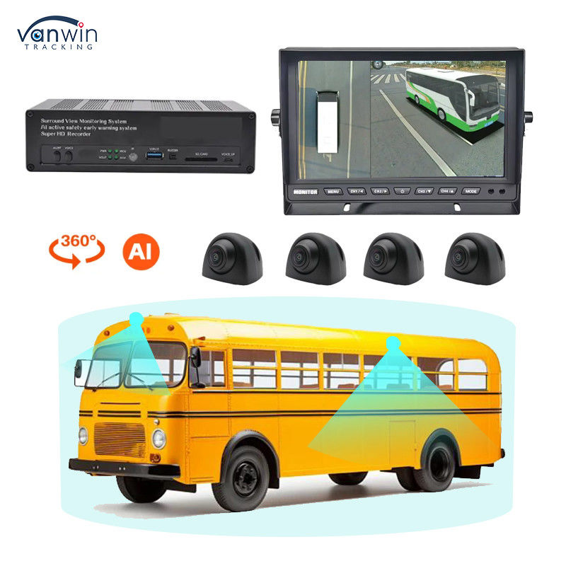 3D HD 1080P 360 Mobil Parkir Kamera Truk Kembali Peringatan Kamera Mobil 360 derajat Kamera pandangan mata burung dari sistem keamanan