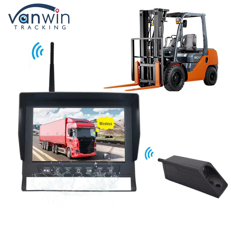 7inch Wireless AHD Waterproof Monitor dengan kamera tahan air nirkabel Kit untuk truk forklift