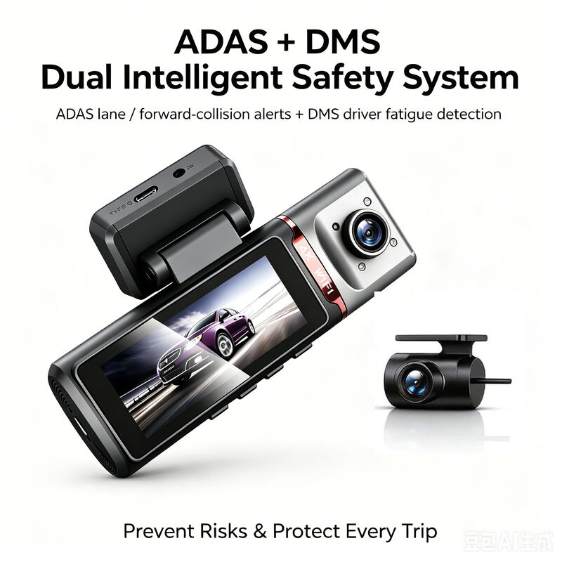 3 Channel HD DVR Dash Cam 4G 4K Depan 1080P Kabin Belakang Pelacakan GPS ADAS DMS 24/7 Parking Monitor untuk Keamanan Armada