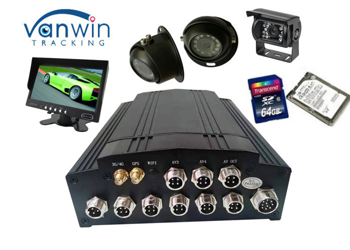 RJ45 4G Mobile DVR Analog Camera 4 Channel 2.5" SATA Digital Video Recorder