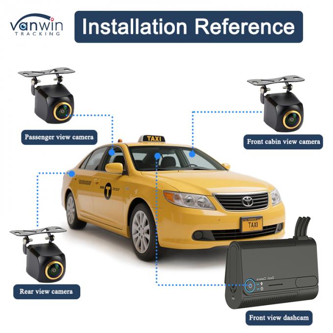 Kinerja tinggi 1-4 Kamera Dash Cam Video MDVR dengan AADA BSD DMS WIFI GPS 4G Fungsi Kamera mobil untuk taksi 2