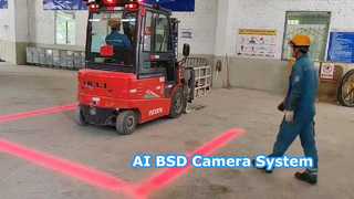 Sistem Kamera DVR Sentuh HD 4CH Deteksi AI BSD untuk Alat Berat